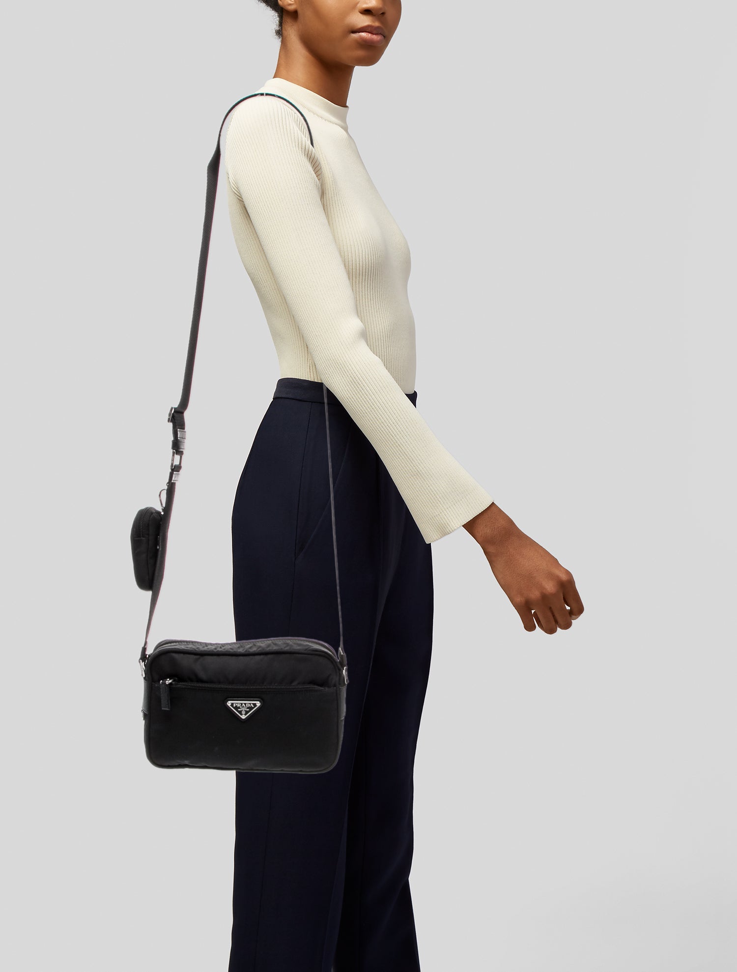 Prada Vela Nylon Messenger Bag