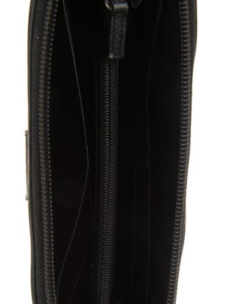 Prada Saffiano Triangle Leather Wallet