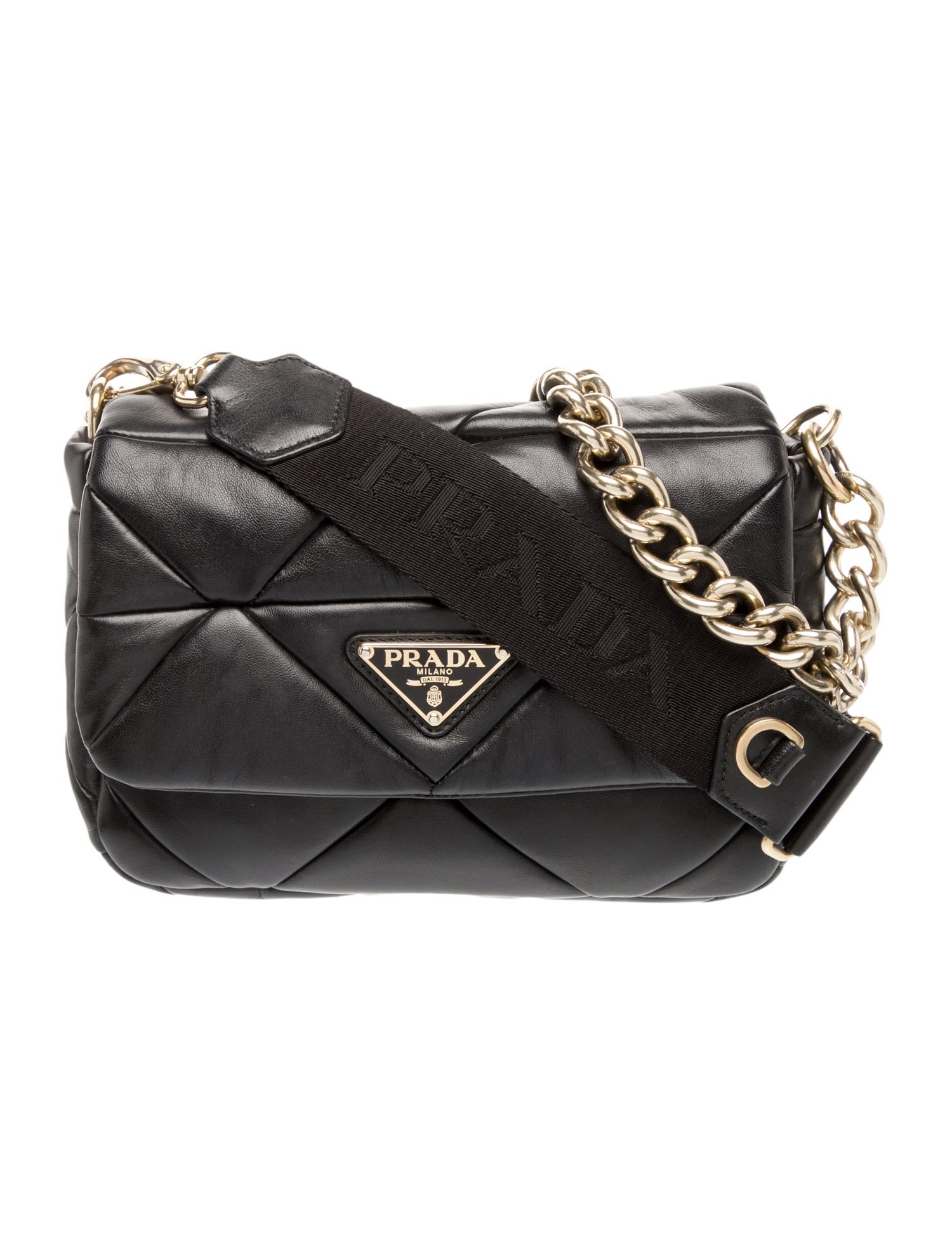 Prada Enameled Metal Triangle System