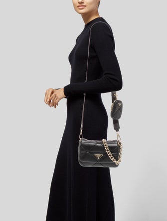 Prada Enameled Metal Triangle System