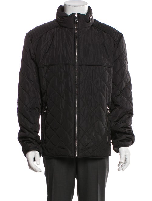 Prada 2019 Enameled Metal Triangle Puffer Coat