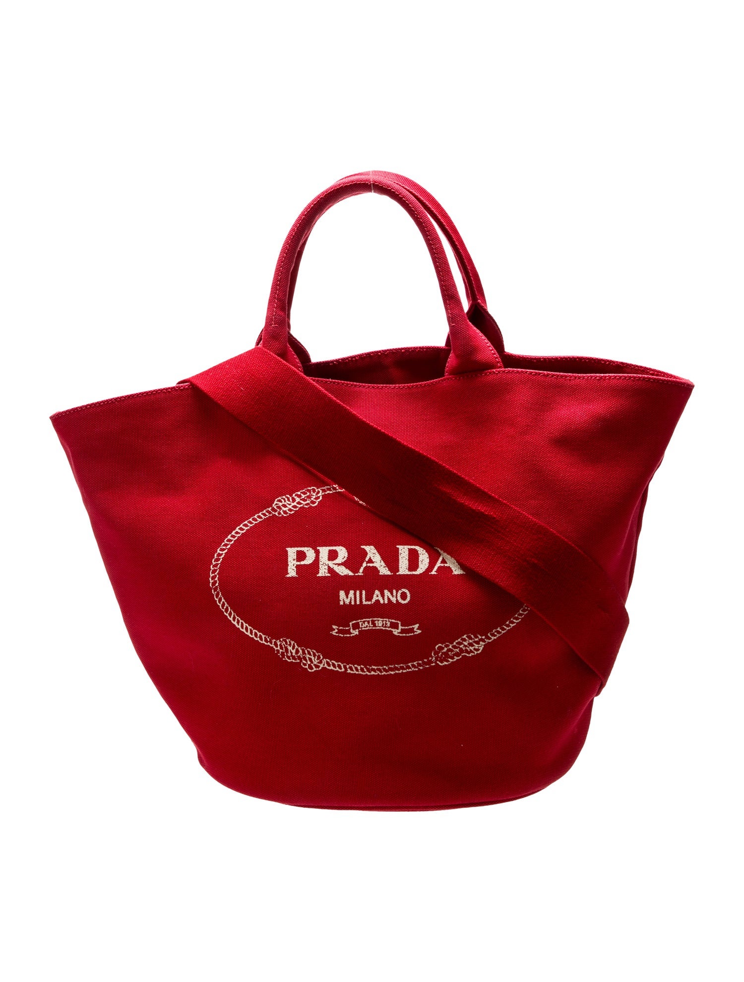 Prada Enameled Metal Triangle Top Handle Bag