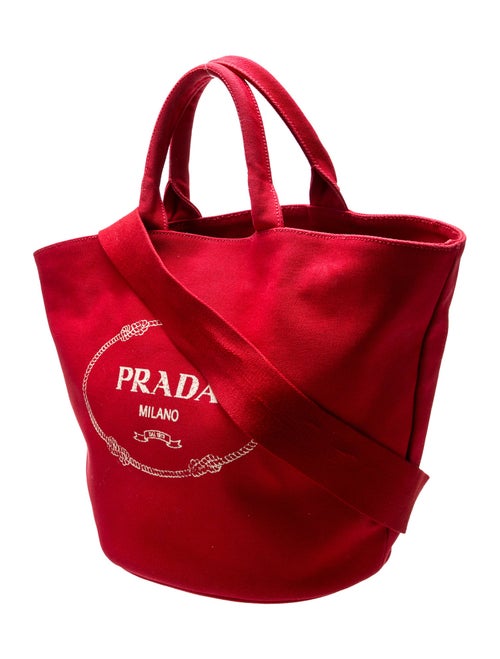 Prada Enameled Metal Triangle Top Handle Bag