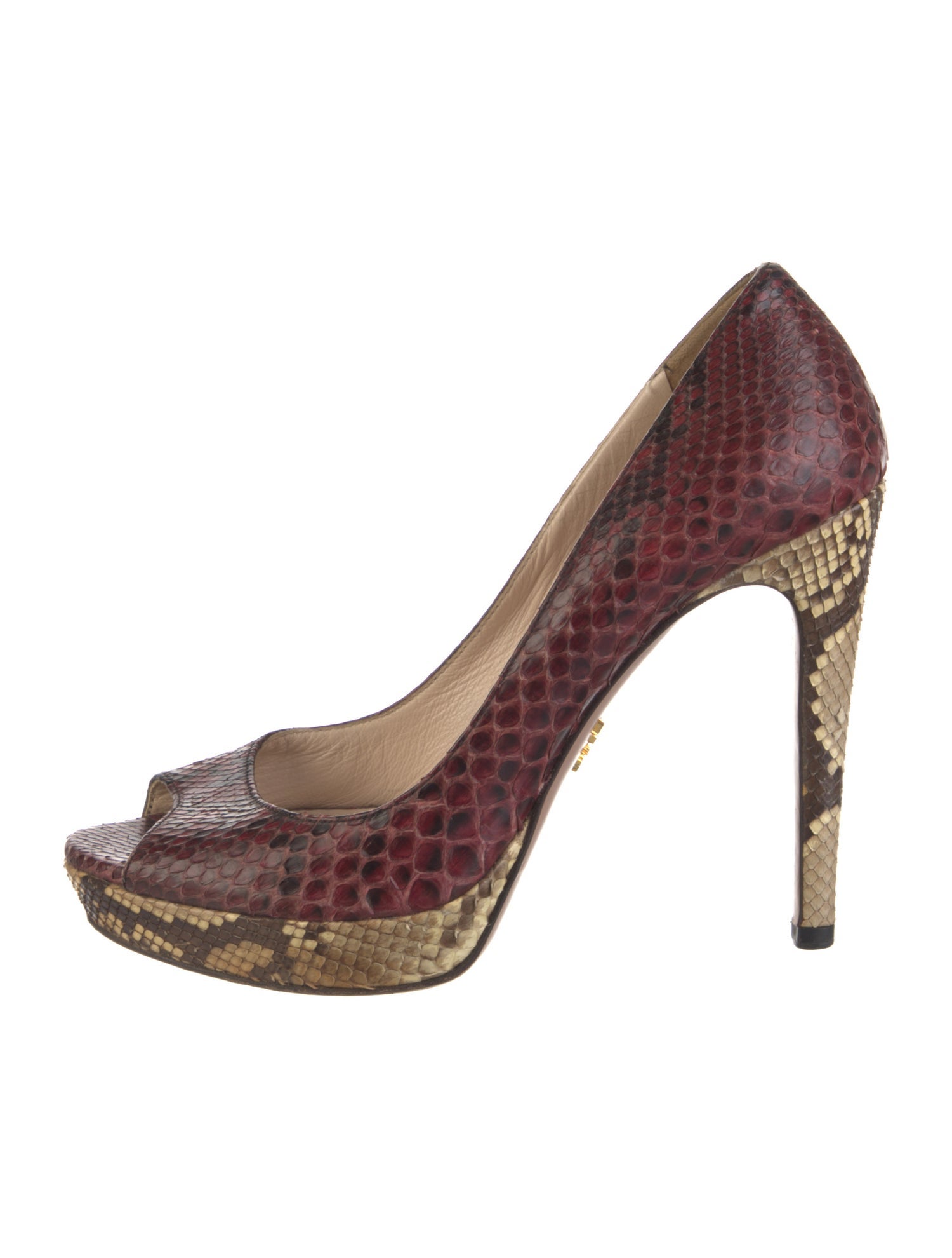 Prada Snakeskin Animal Print Pumps