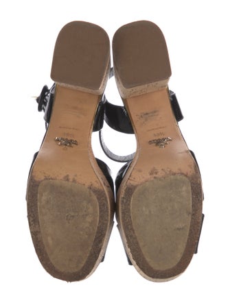 Prada Patent Leather Slingback Sandals
