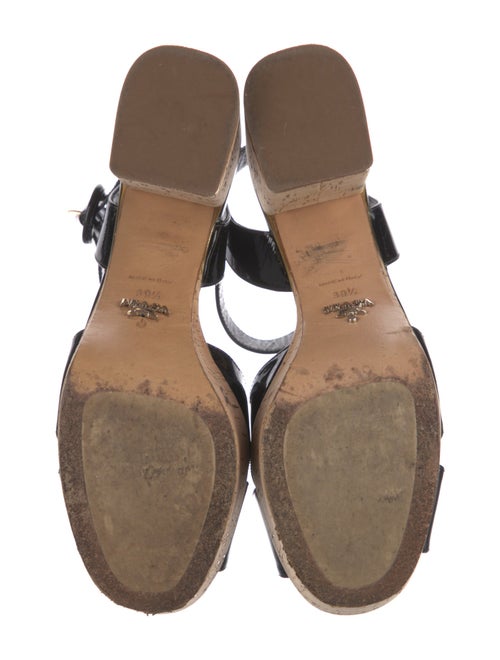 Prada Patent Leather Slingback Sandals