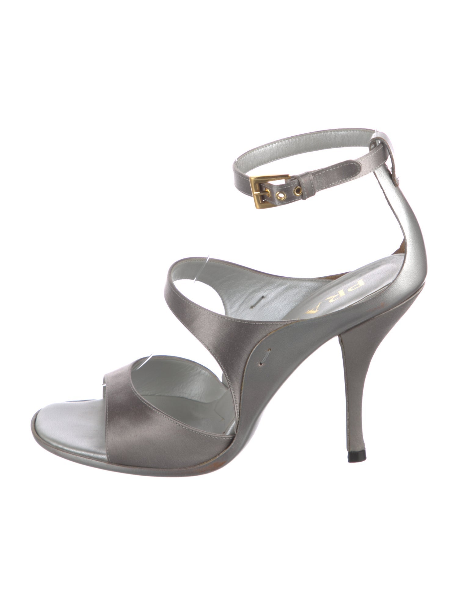 Prada Satin T-Strap Sandals