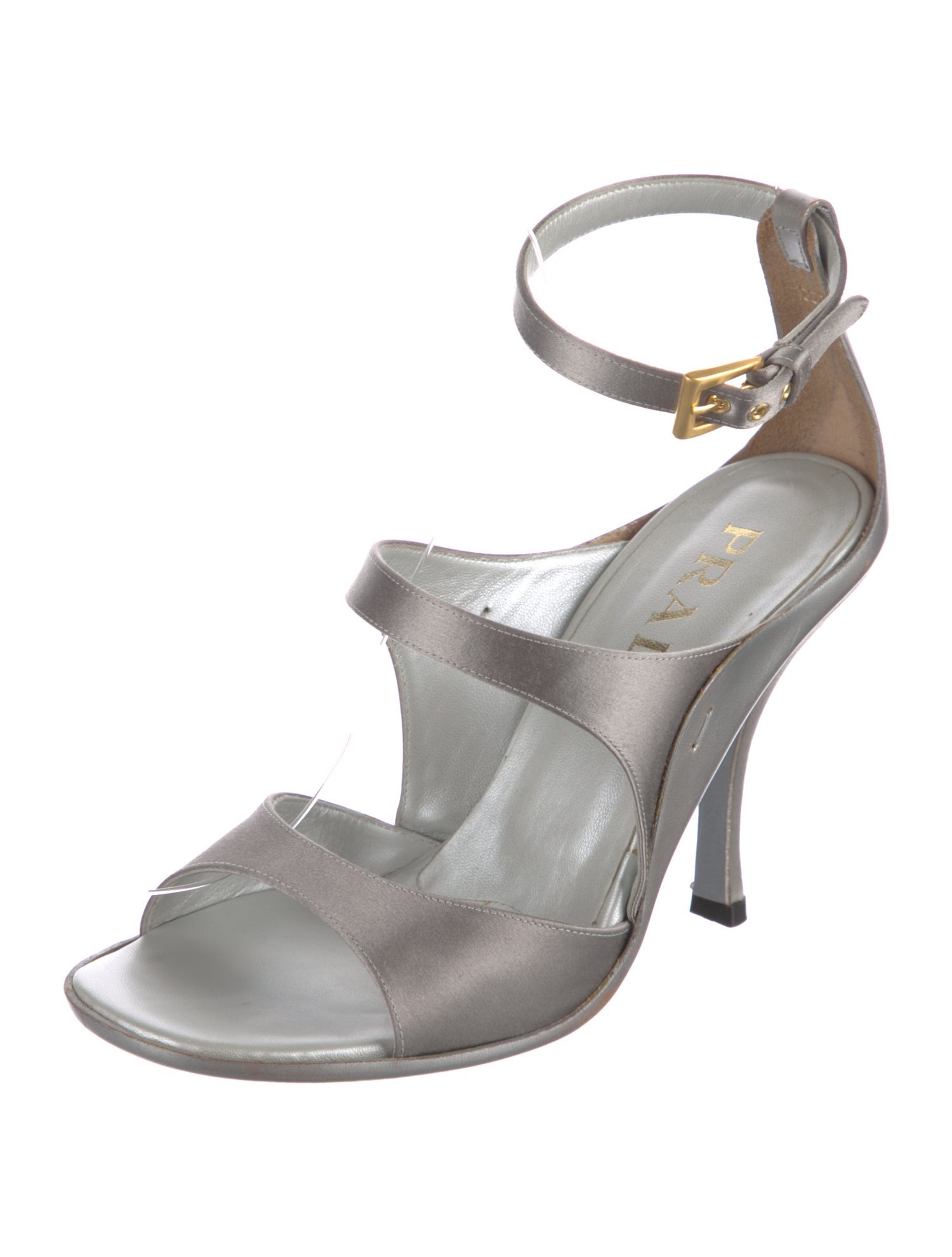 Prada Satin T-Strap Sandals