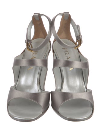 Prada Satin T-Strap Sandals