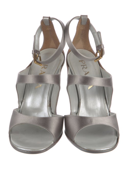 Prada Satin T-Strap Sandals