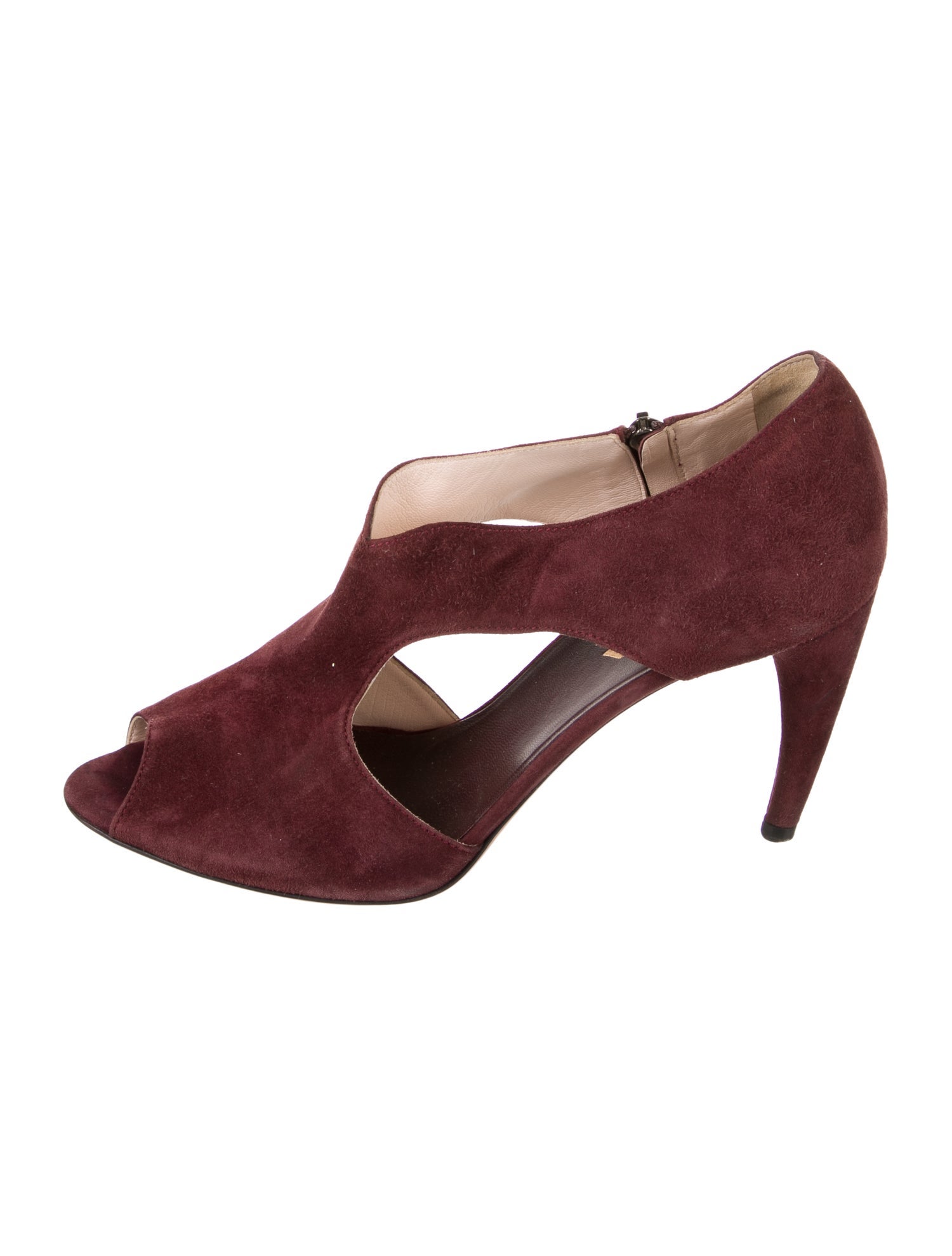 Prada Suede Cutout Accent D'Orsay Pumps