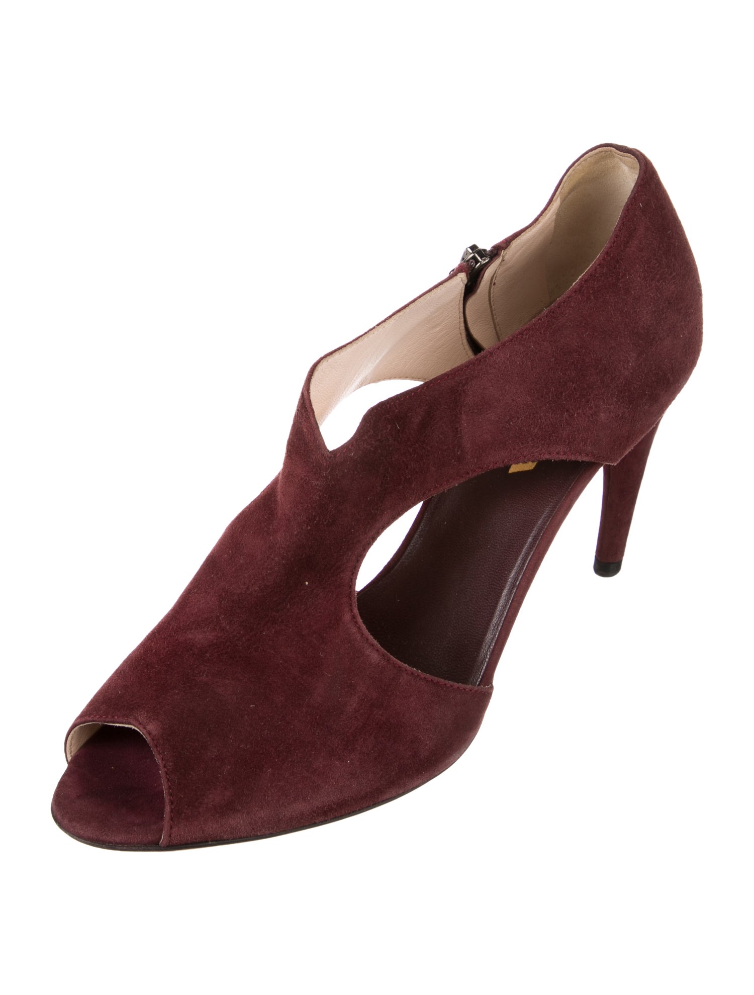 Prada Suede Cutout Accent D'Orsay Pumps