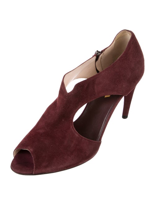 Prada Suede Cutout Accent D'Orsay Pumps