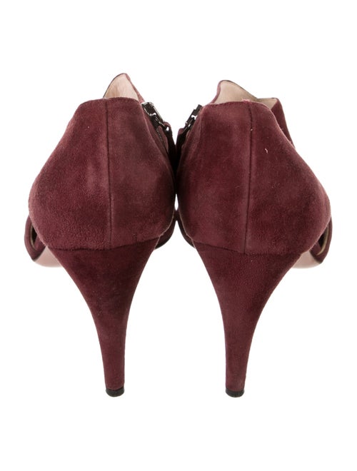 Prada Suede Cutout Accent D'Orsay Pumps