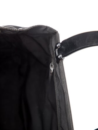 Prada Enameled Metal Triangle Tote