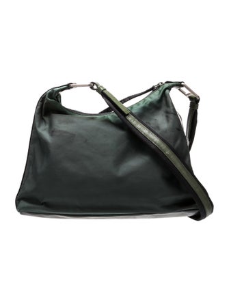 Prada Enameled Metal Triangle Shoulder Bag