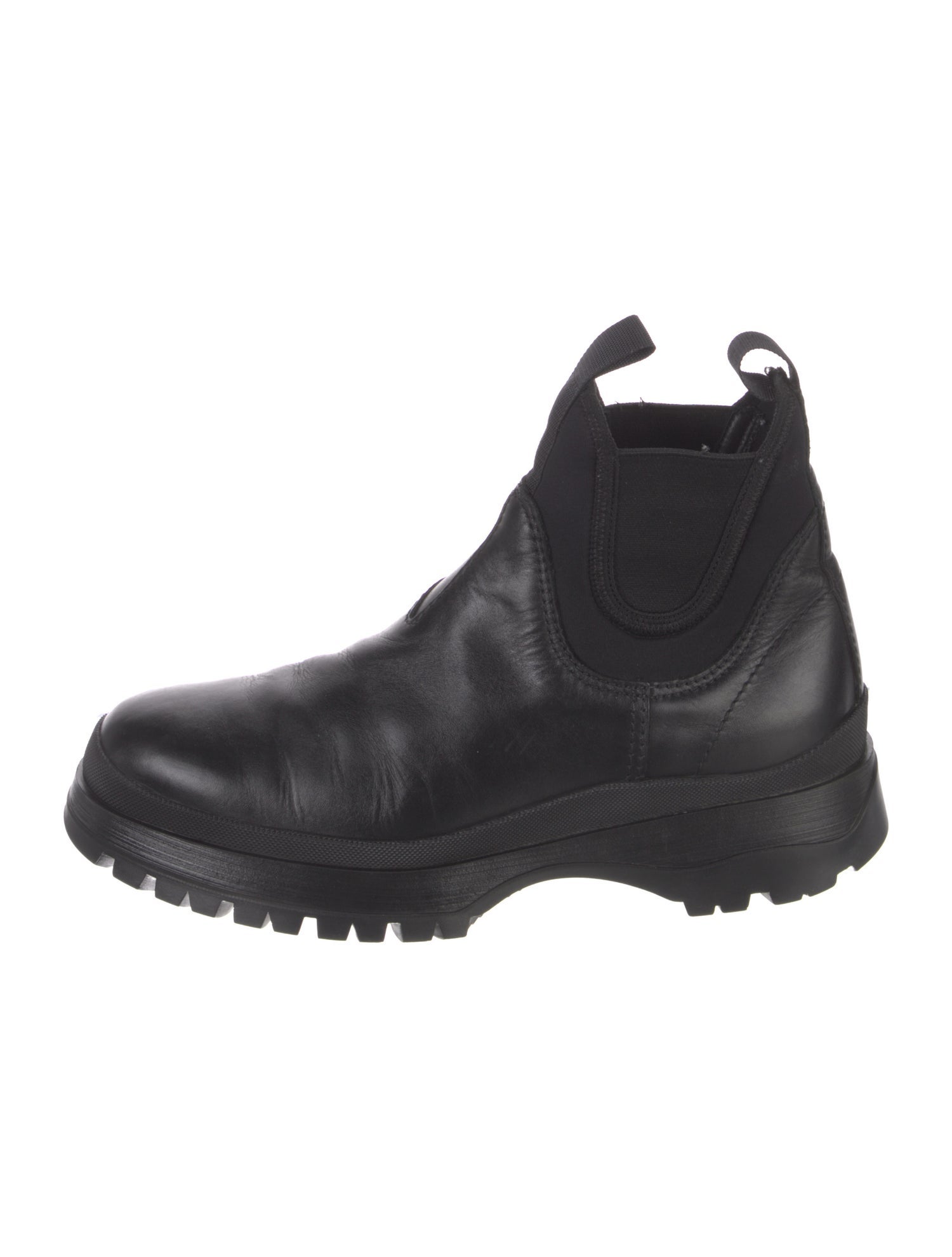 Prada Leather Chelsea Boots