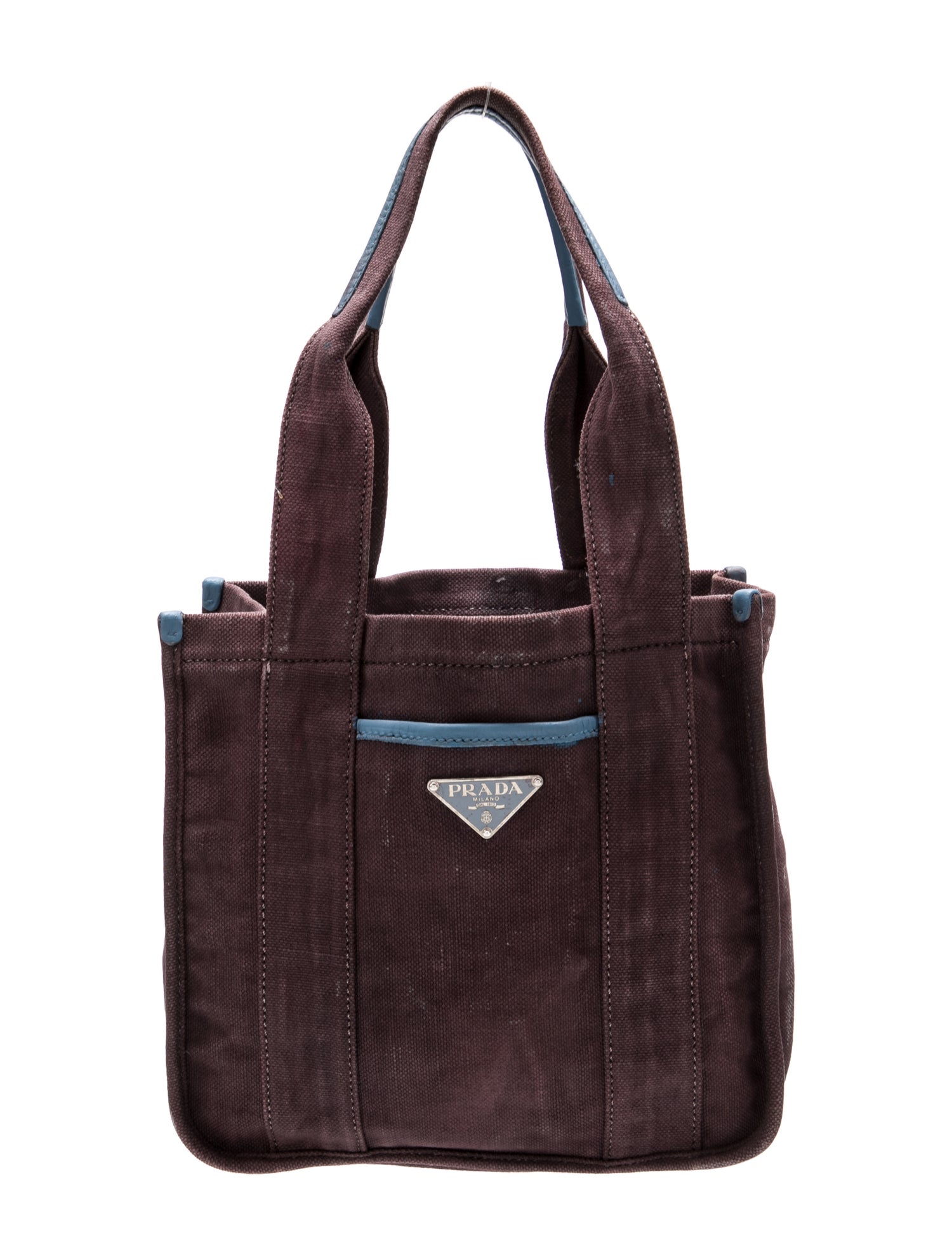 Prada Enameled Metal Triangle Shoulder Bag