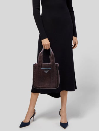 Prada Enameled Metal Triangle Shoulder Bag