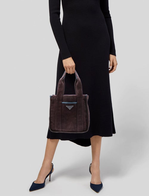 Prada Enameled Metal Triangle Shoulder Bag