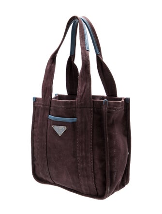 Prada Enameled Metal Triangle Shoulder Bag