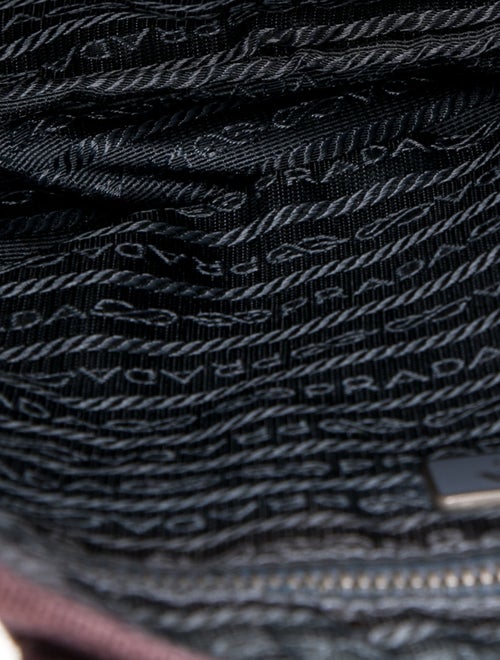 Prada Enameled Metal Triangle Shoulder Bag