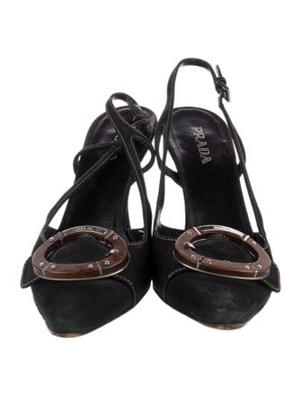Prada Suede Slingback Pumps
