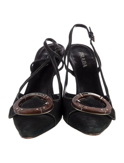 Prada Suede Slingback Pumps