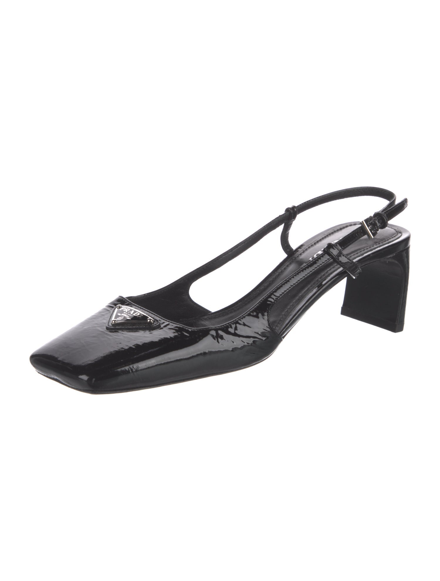 Prada Patent Leather Slingback Pumps