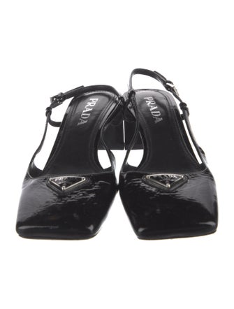 Prada Patent Leather Slingback Pumps