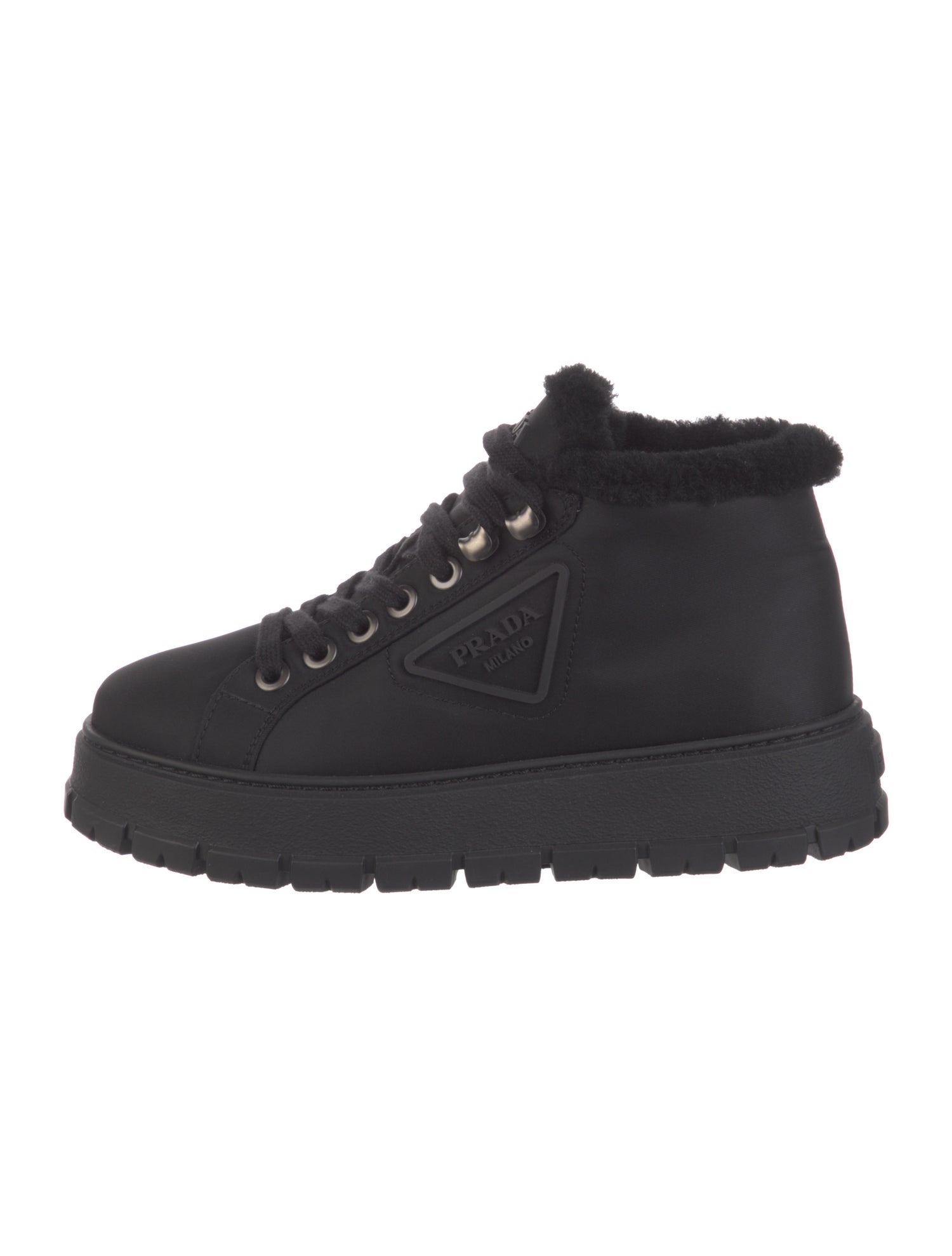 Prada Nylon Lace-Up Boots w/ Tags