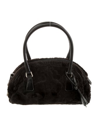 Prada Enameled Metal Triangle Bauletto