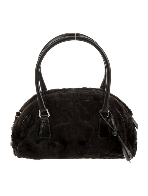 Prada Enameled Metal Triangle Bauletto