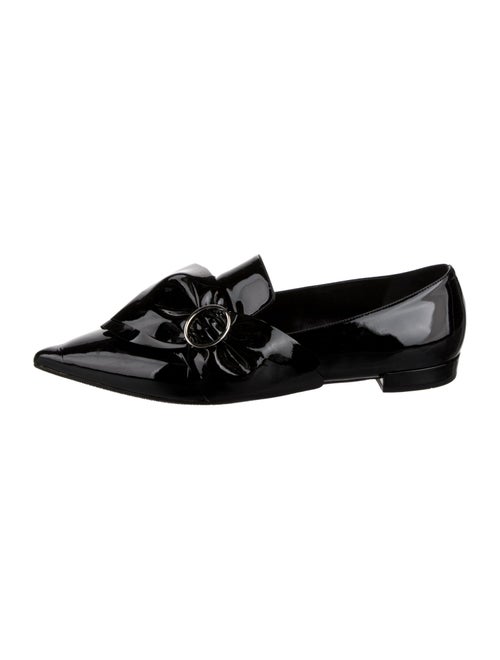 Prada Patent Leather Colorblock Pattern Loafers