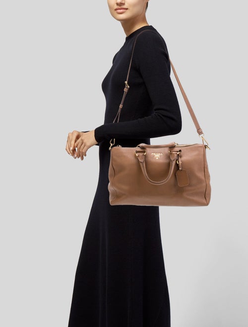 Prada Vitello Daino Leather Top Handle Bag