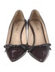 Prada Patent Leather Bow Accents Pumps