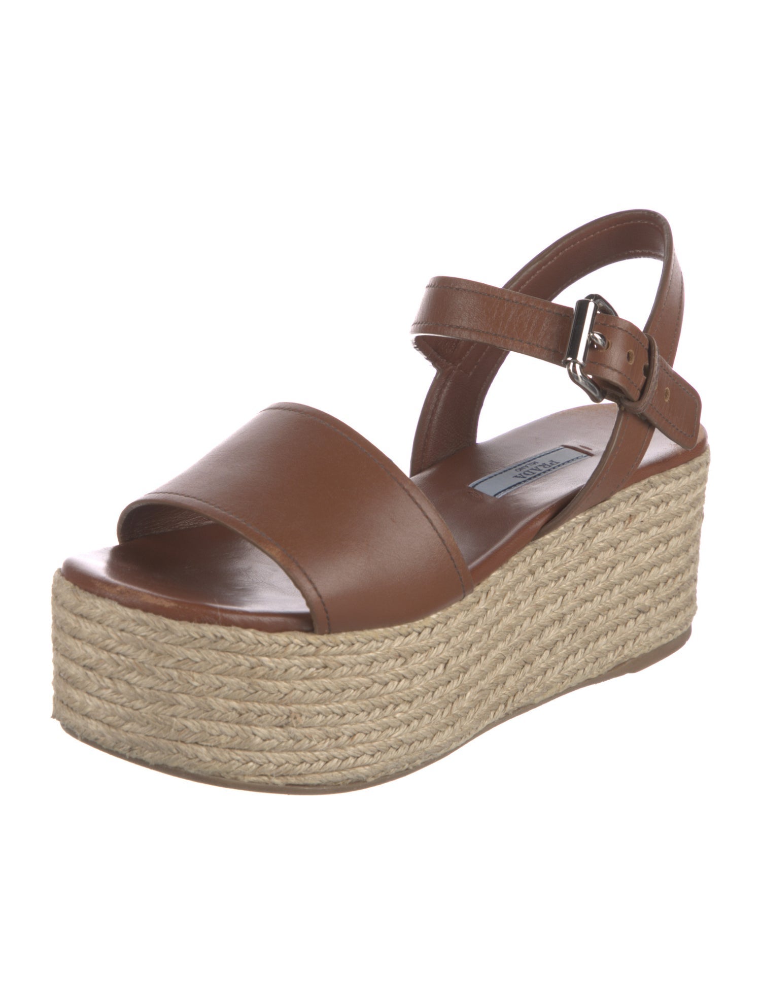 Prada Leather Espadrilles