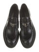 Prada Enameled Metal Triangle Patent Leather Oxfords