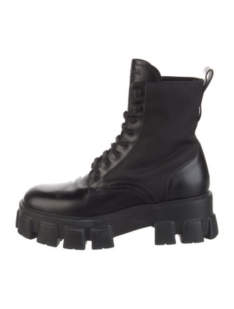 Prada Leather Combat Boots