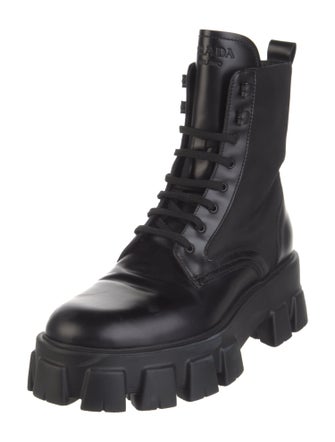 Prada Leather Combat Boots