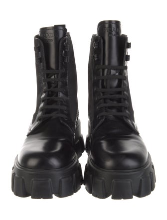 Prada Leather Combat Boots