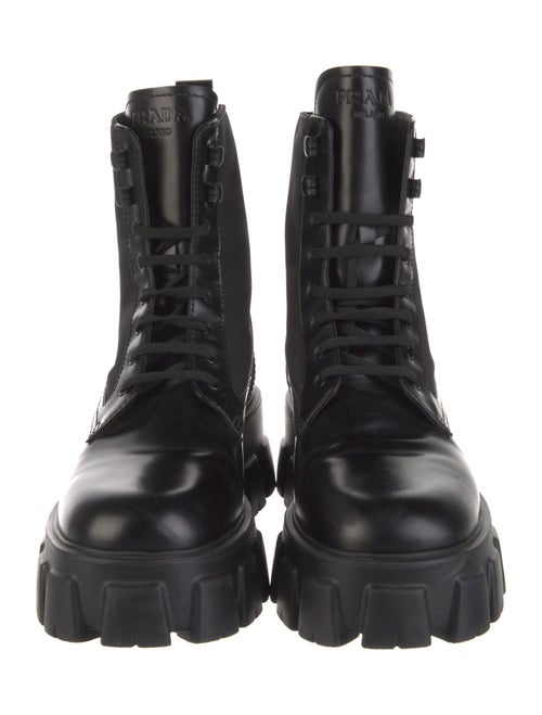Prada Leather Combat Boots