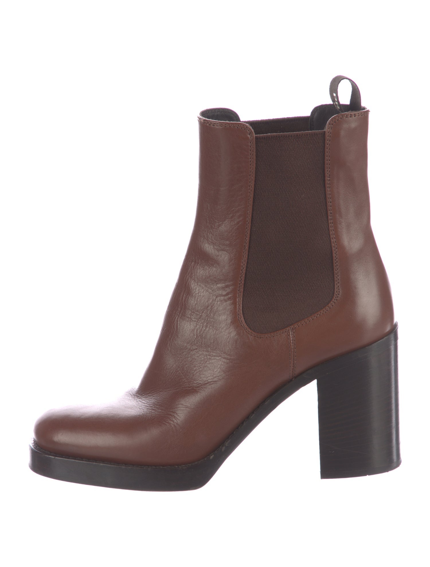 Prada Leather Chelsea Boots