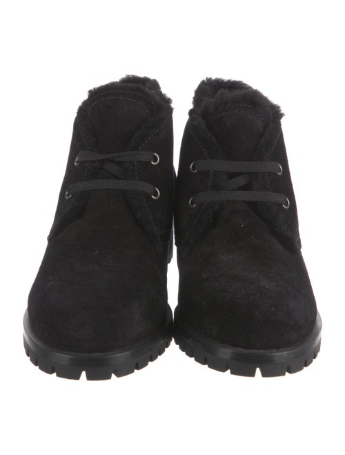 Prada Suede Lace-Up Boots