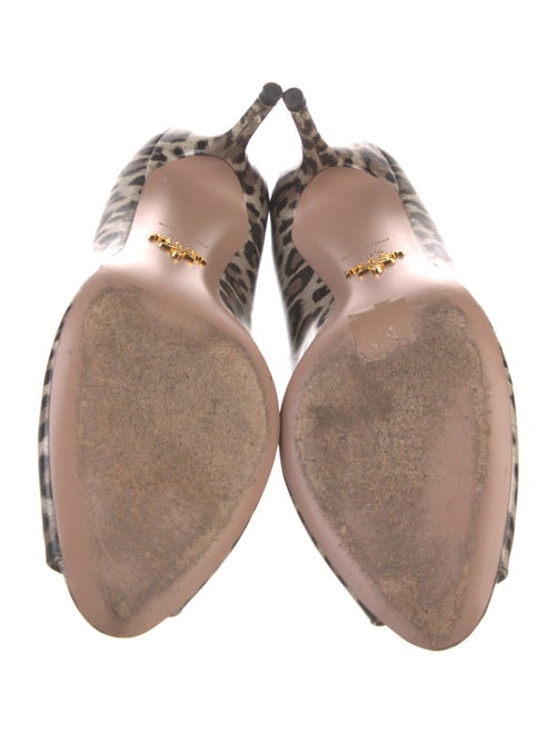Prada Leather Animal Print Pumps