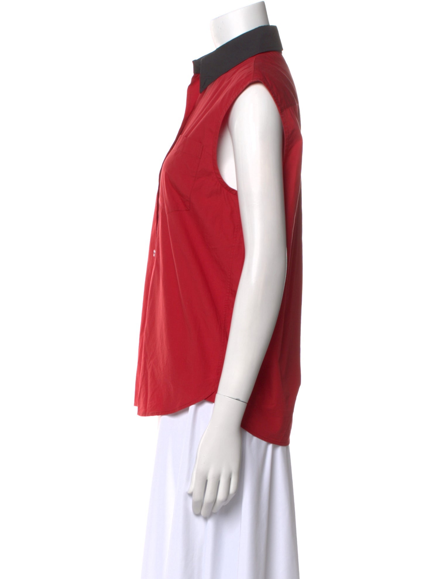 Prada 2018 Short Sleeve Button-Up Top