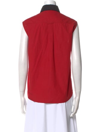 Prada 2018 Short Sleeve Button-Up Top