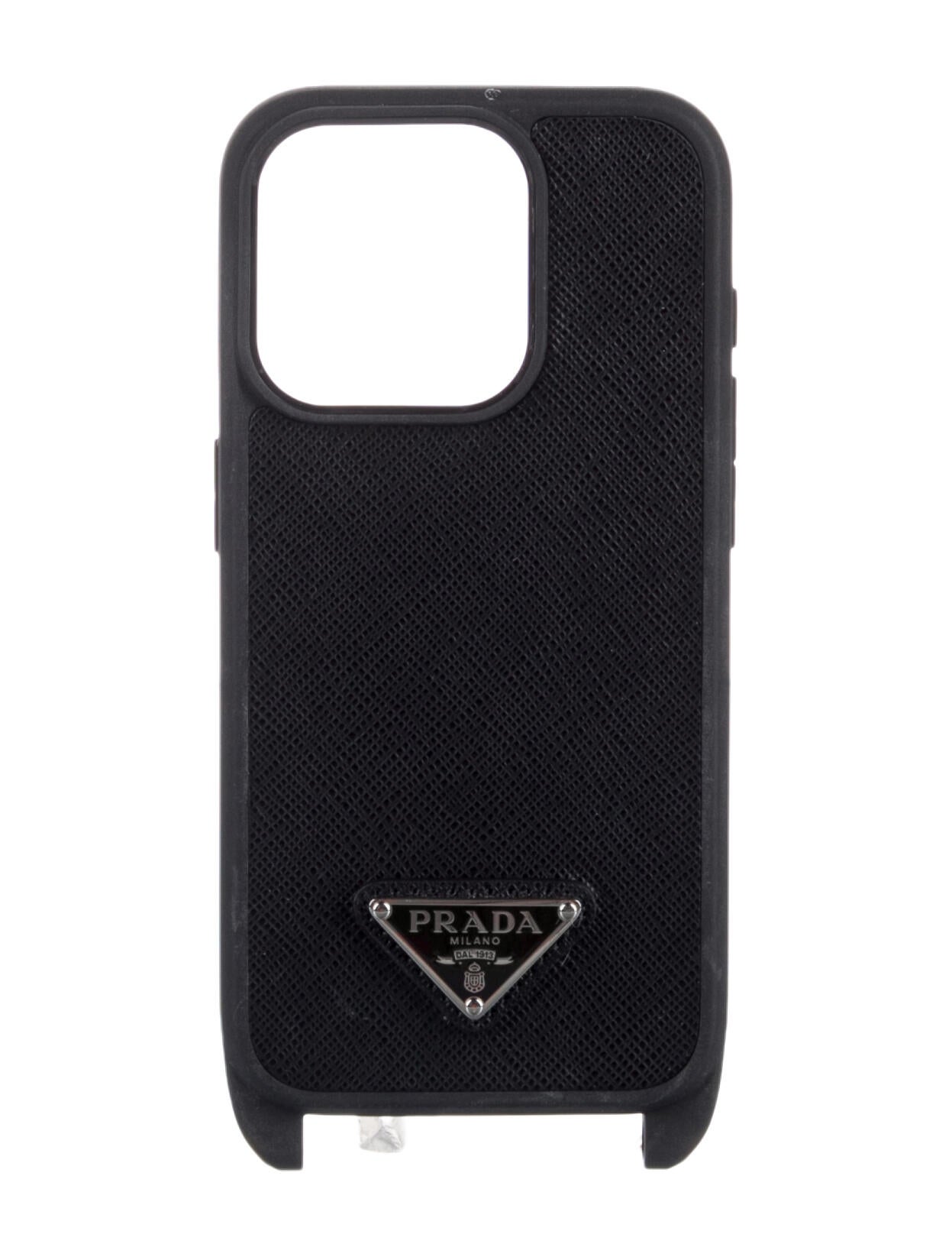 Prada Saffiano Triangle Emblem iPhone 15 Pro