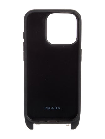 Prada Saffiano Triangle Emblem iPhone 15 Pro