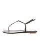 Prada Patent Leather T-Strap Sandals